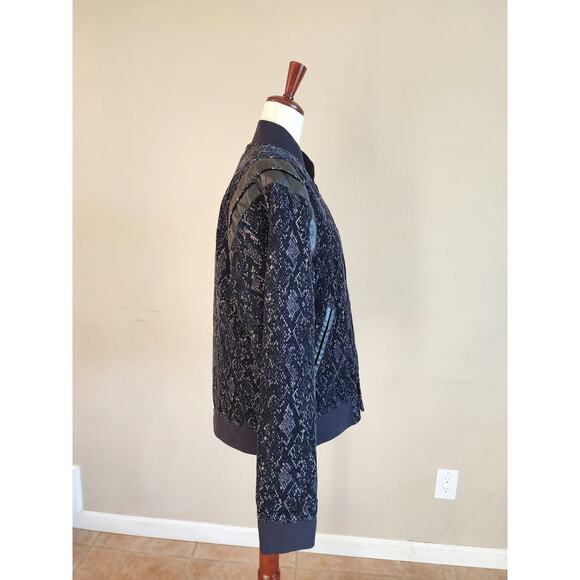 Michael Kors Men's Corduroy Bomber Jacket Snakeskin Size Large - Picture 6 of 10